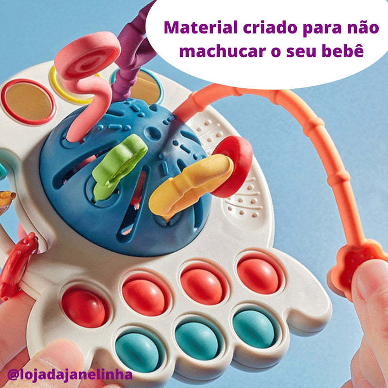 🌟 Descubra o Polvo Montessori 7 em 1: O Brinquedo Perfeito para o Desenvolvimento do seu Bebê! 🐙