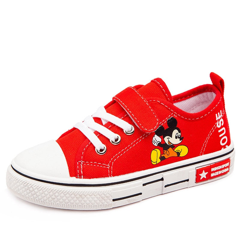 Tênis casual infantil Disney Mickey para meninos e meninas