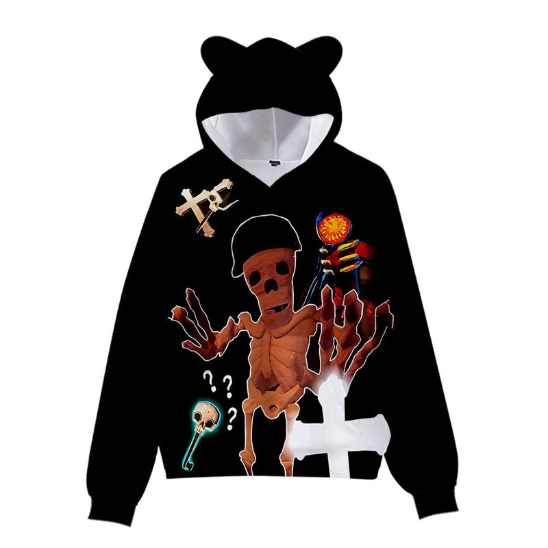 Pullover com capuz para ficar quentinho nesse inverno e no Estilo que os Fãs de Doors (Roblox) aaaaamam!