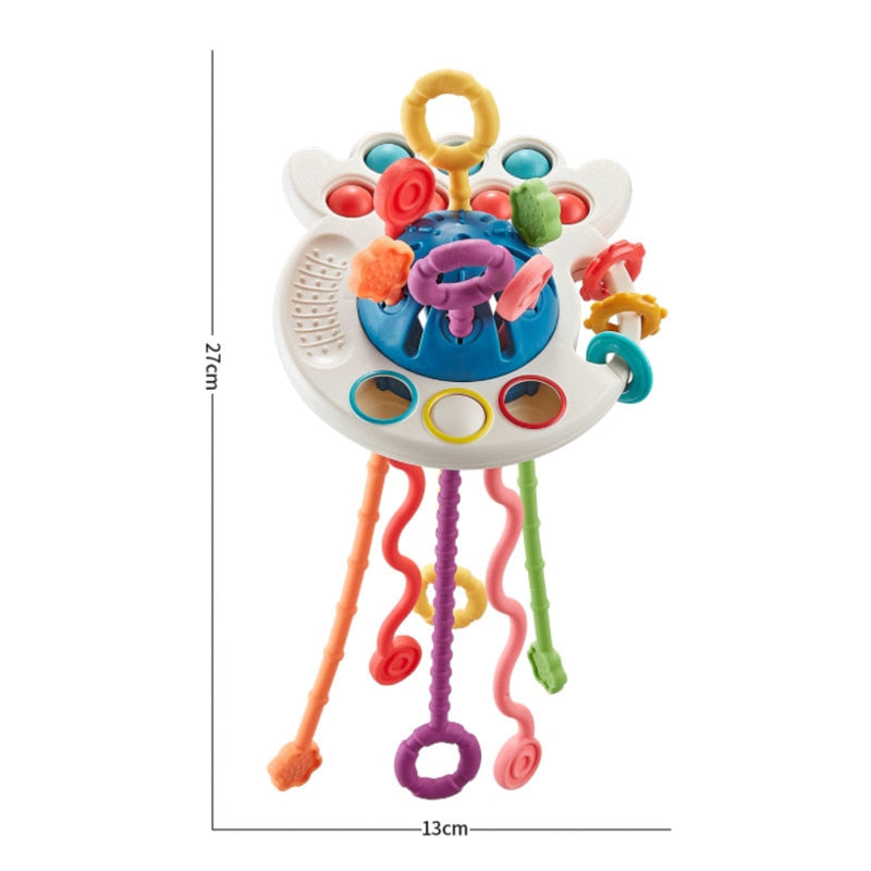 🌟 Descubra o Polvo Montessori 7 em 1: O Brinquedo Perfeito para o Desenvolvimento do seu Bebê! 🐙