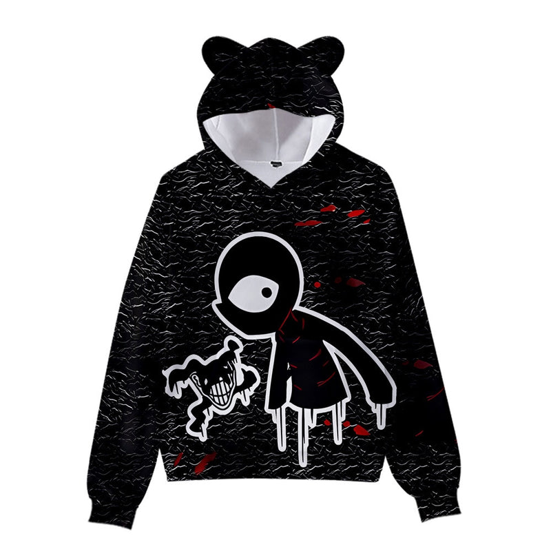 Pullover com capuz para ficar quentinho nesse inverno e no Estilo que os Fãs de Doors (Roblox) aaaaamam!