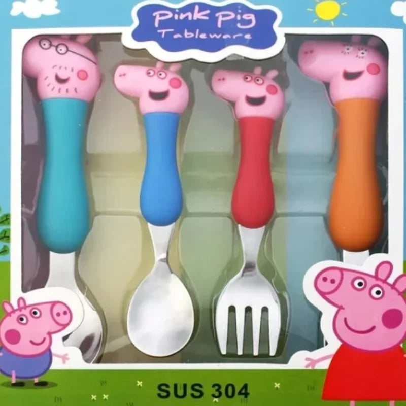 🍽️🐷 Kit de Talheres Peppa Pig: A Hora da Comida Nunca Foi Tão Divertida! 🐷🍽️