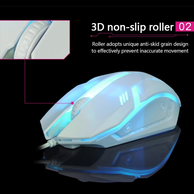 Mouse gamer com led luminoso (com fio e entrada usb)