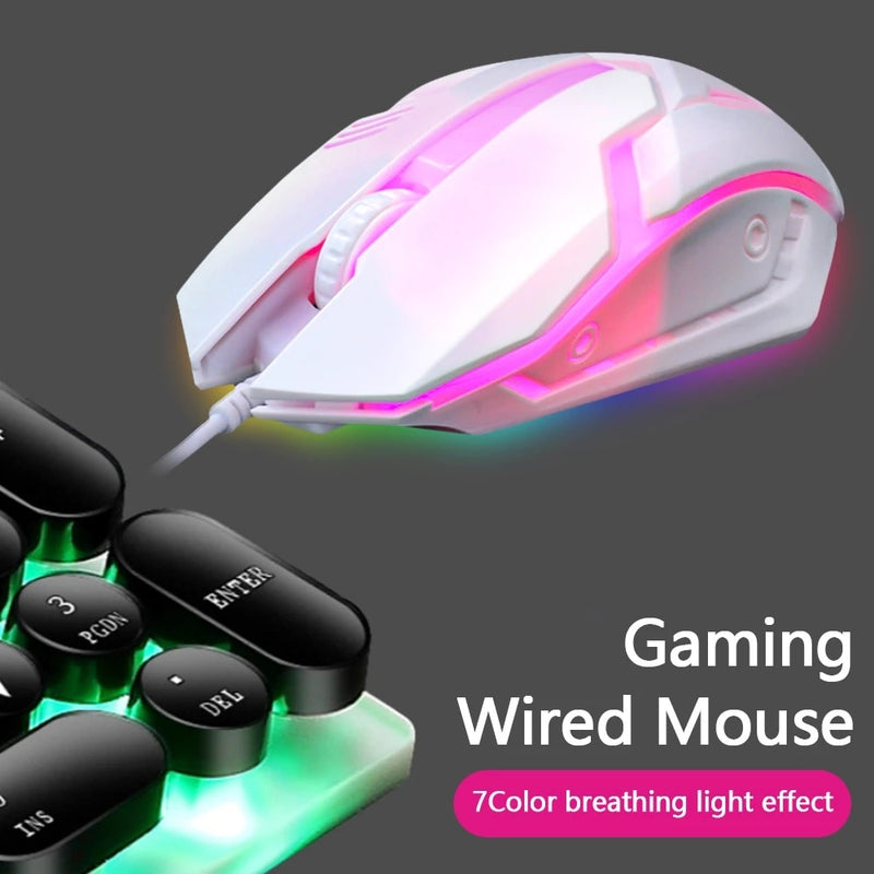 Mouse gamer com led luminoso (com fio e entrada usb)