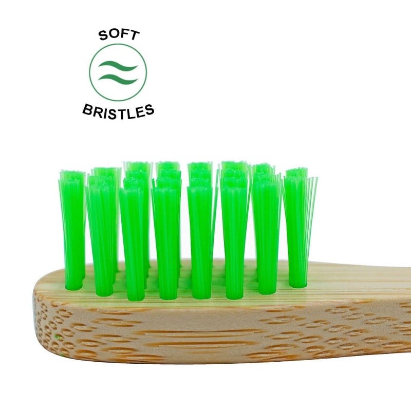 😁 Escova Infantil de Bambu - Kit com 10 escovas de dentes para crianças - Tons pastéis